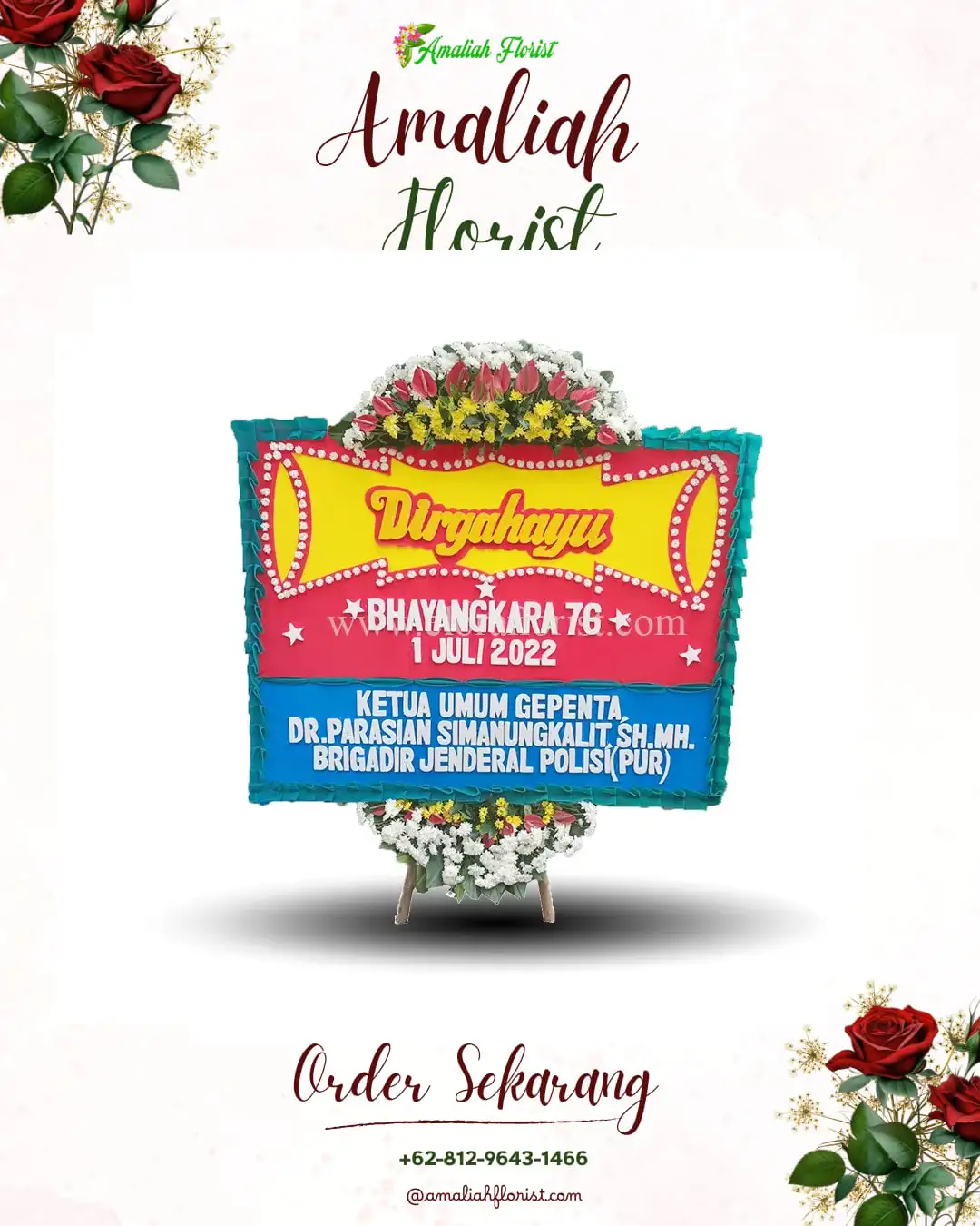 Papan Bunga HUT Ulang Tahun Agung